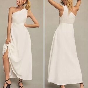 Farm Rio for Anthropologie Linen Maxi Dress XXS Petite